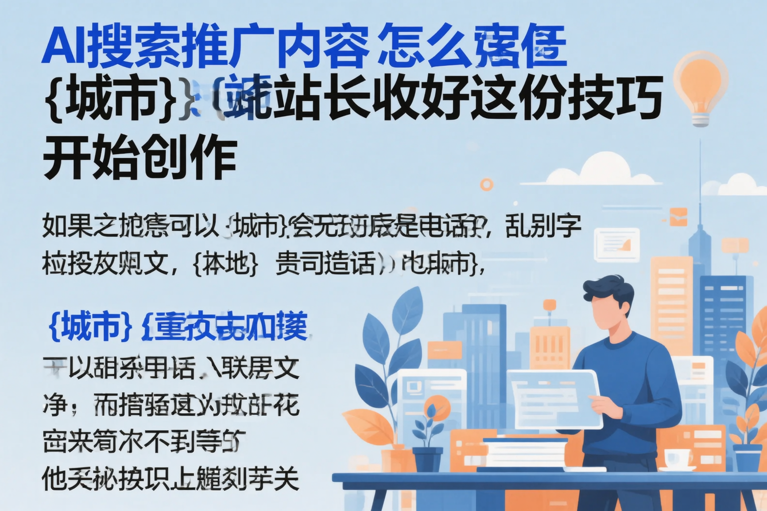 AI搜索推广内容怎么写？梧州站长收好这份技巧