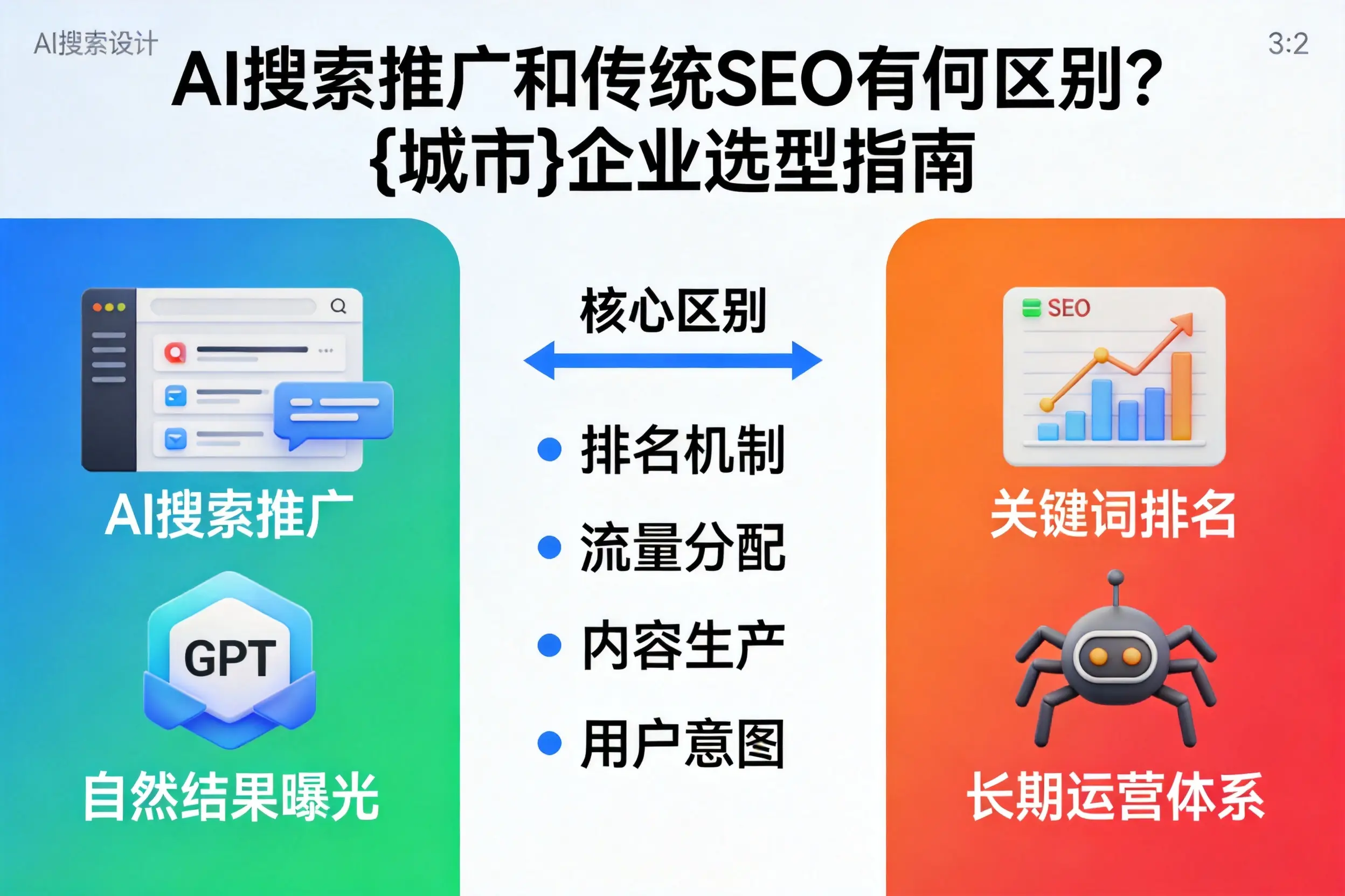AI搜索推广和传统SEO有何区别？梧州企业选型指南
