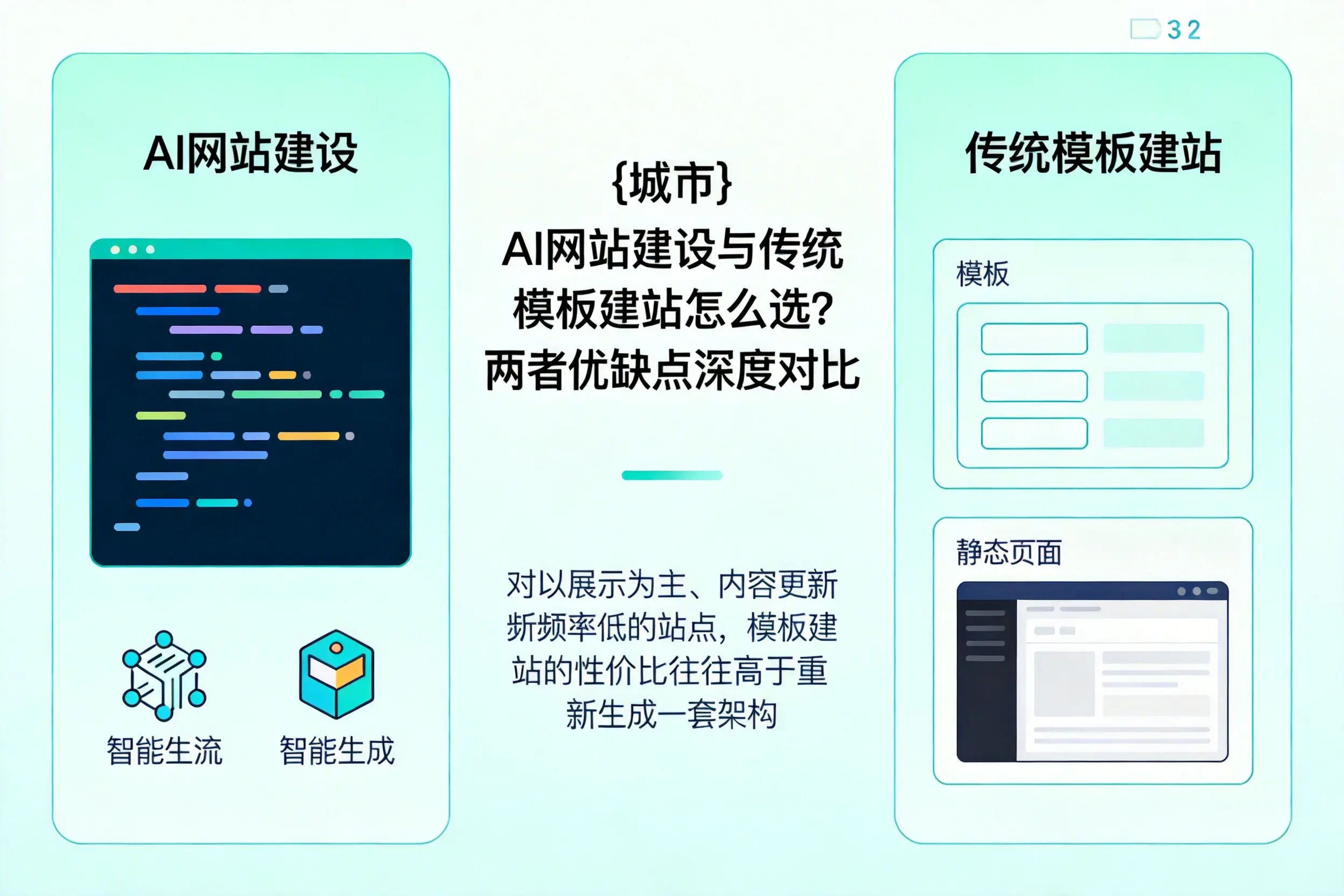 梧州AI网站建设与传统模板建站怎么选?两者优缺点深度对比