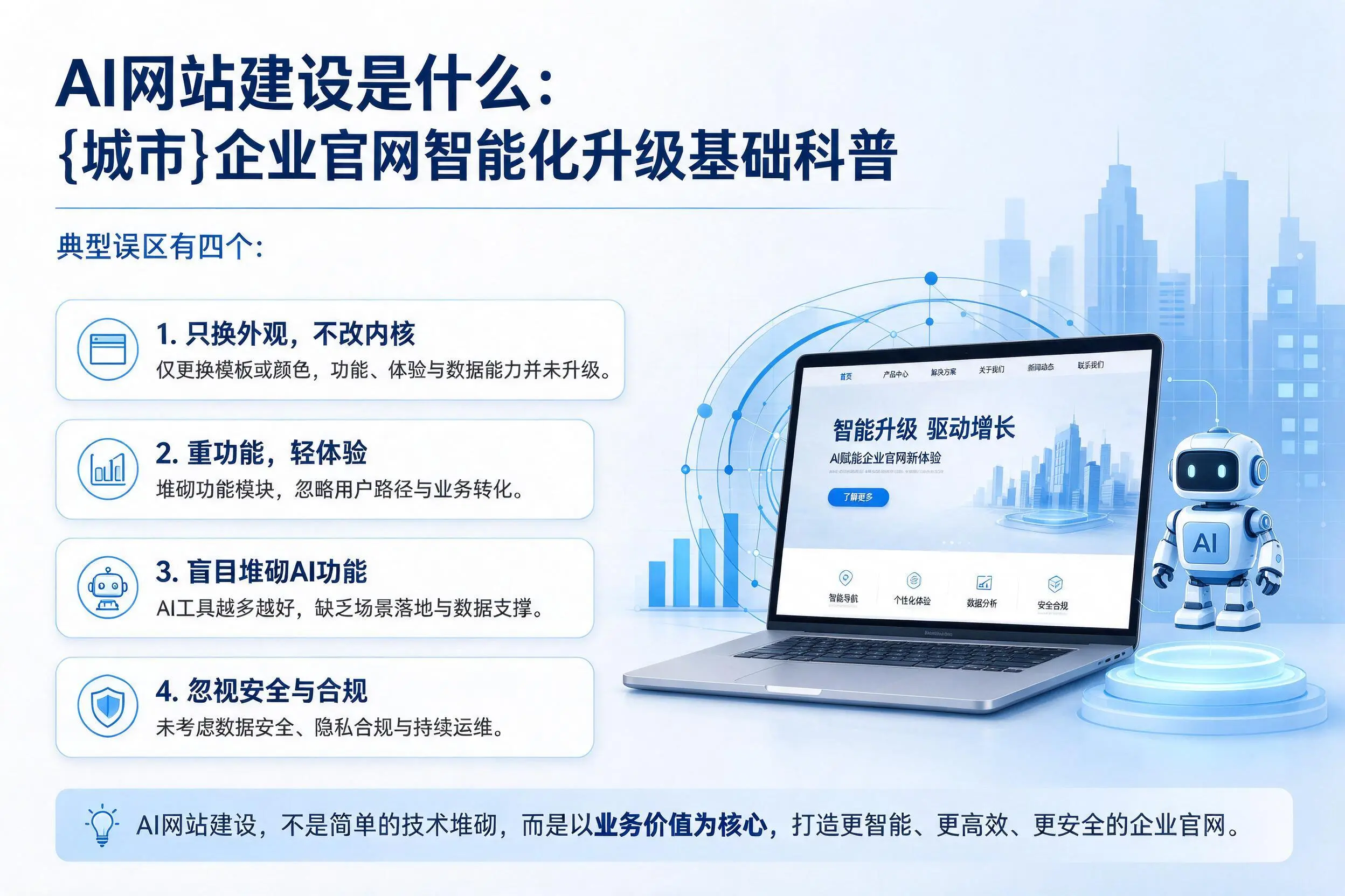 AI网站建设是什么:梧州企业官网智能化升级基础科普