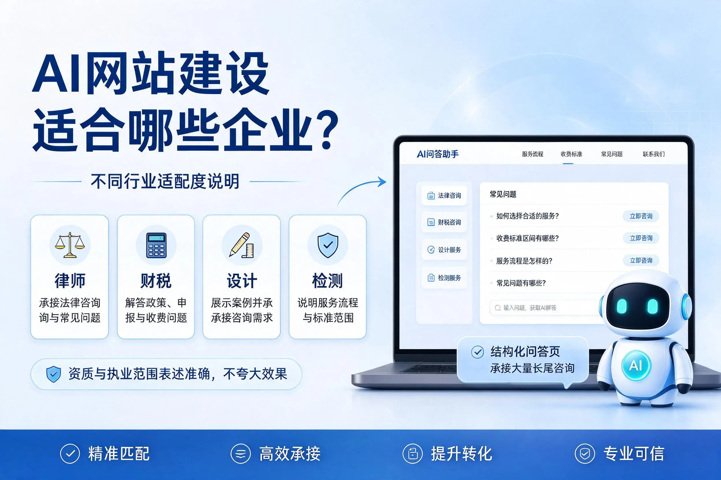 AI网站建设适合哪些企业？梧州不同行业适配度说明
